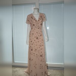 NWT BHLDN Dusty Pink Plymouth Beaded Dress Size 8
